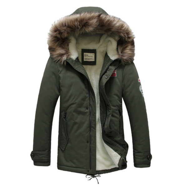 Mens Warm Cotton Winter Casual Jacket Upset Coats at Banggood